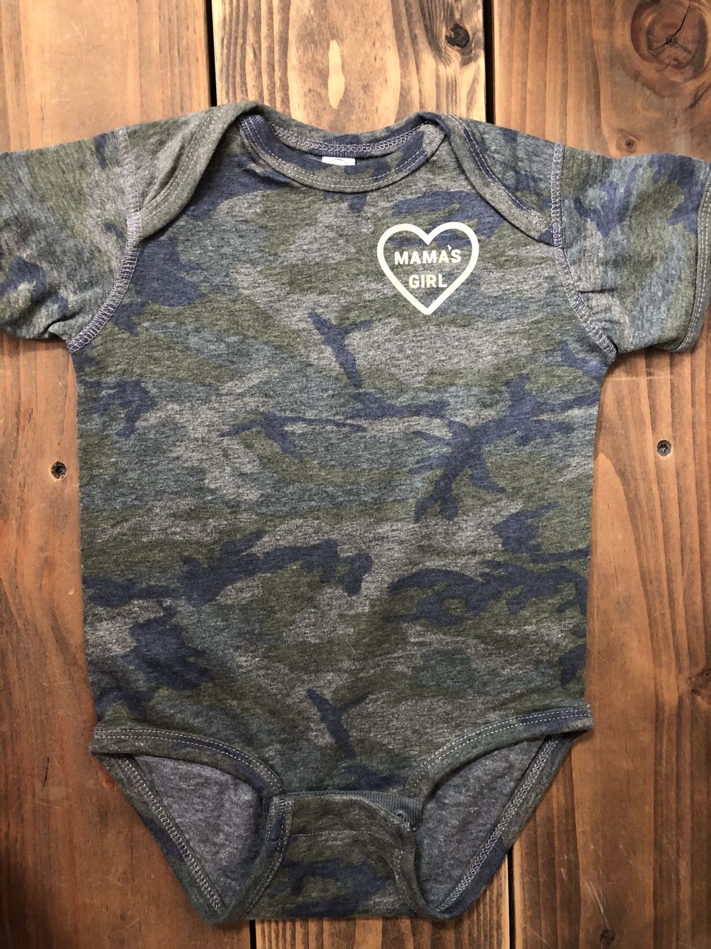 Camo baby onesie