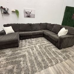 Dark Grey Sectional (FREE DELIVERY)