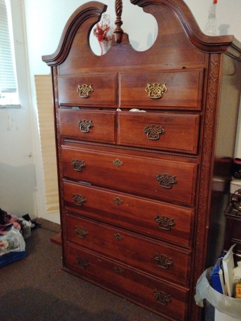 Antique Cherry Wood Dresser