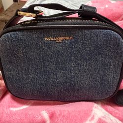 Karl Lagerfeld Paris Denim Camera Bag