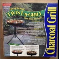 New Twist-N-Turn Charcoal Grill. 18” Perfect For Any Patio Or Campsite