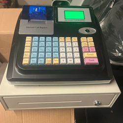 POS System Cash Register Electronic Cash Register with Removable Cash Tray and Thermal Printer Small Square
Money Drawer (CD IS CRACKED)