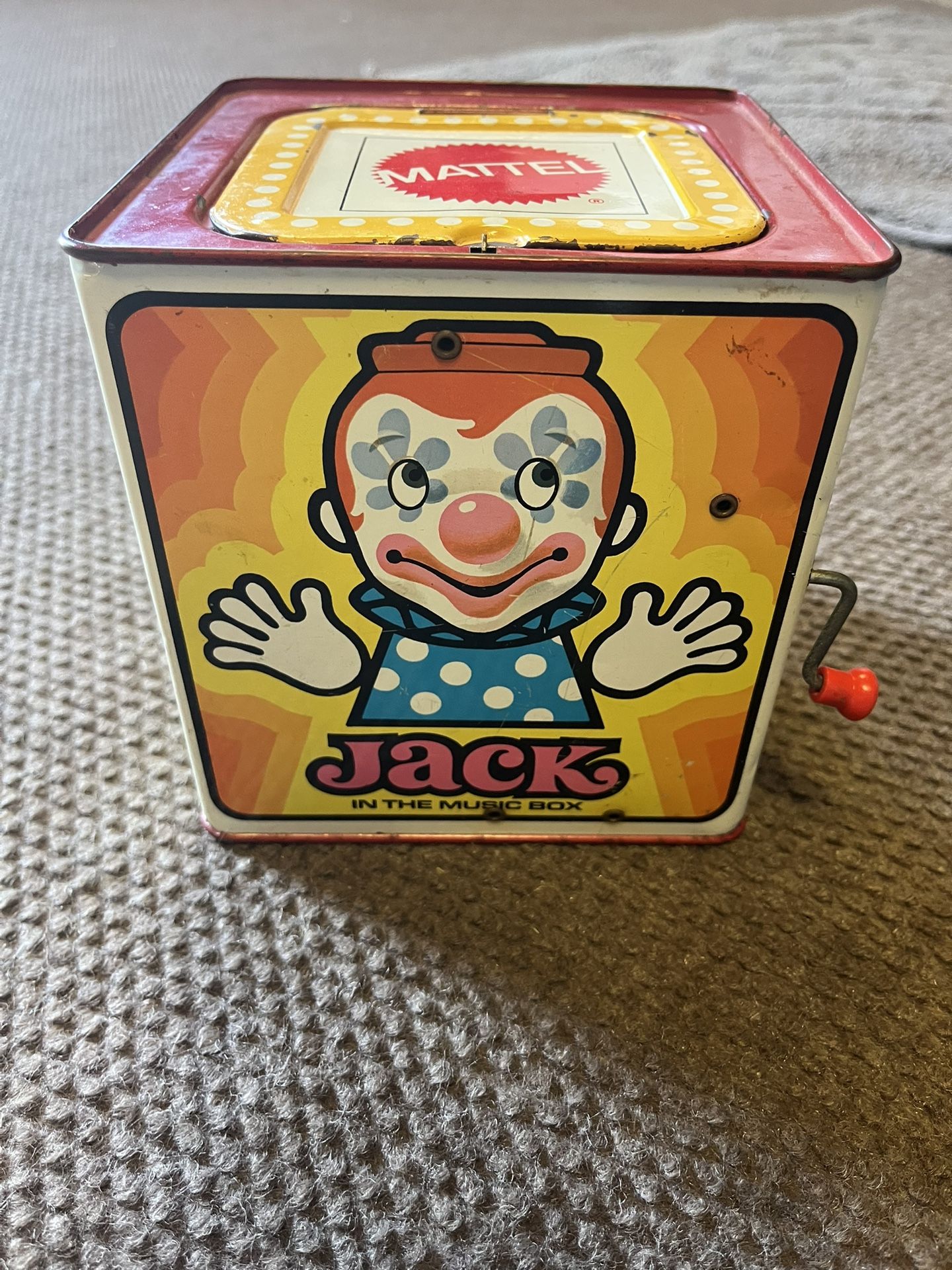 Vintage Mattel Jack In The Box  1971 Still Works