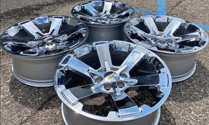 22” CHROME CHEVY SILVERADO SUBURBAN WE FINANCE SET NEW GMC SIERRA YUKON DENALI RIMS CHEVROLET
