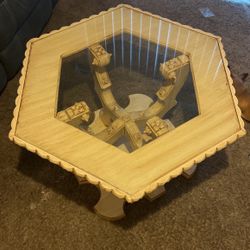 Vintage Glass Top Table