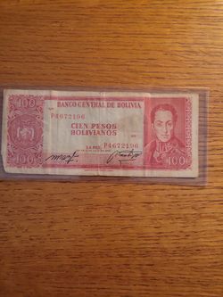 Bank Of Bolivia Note