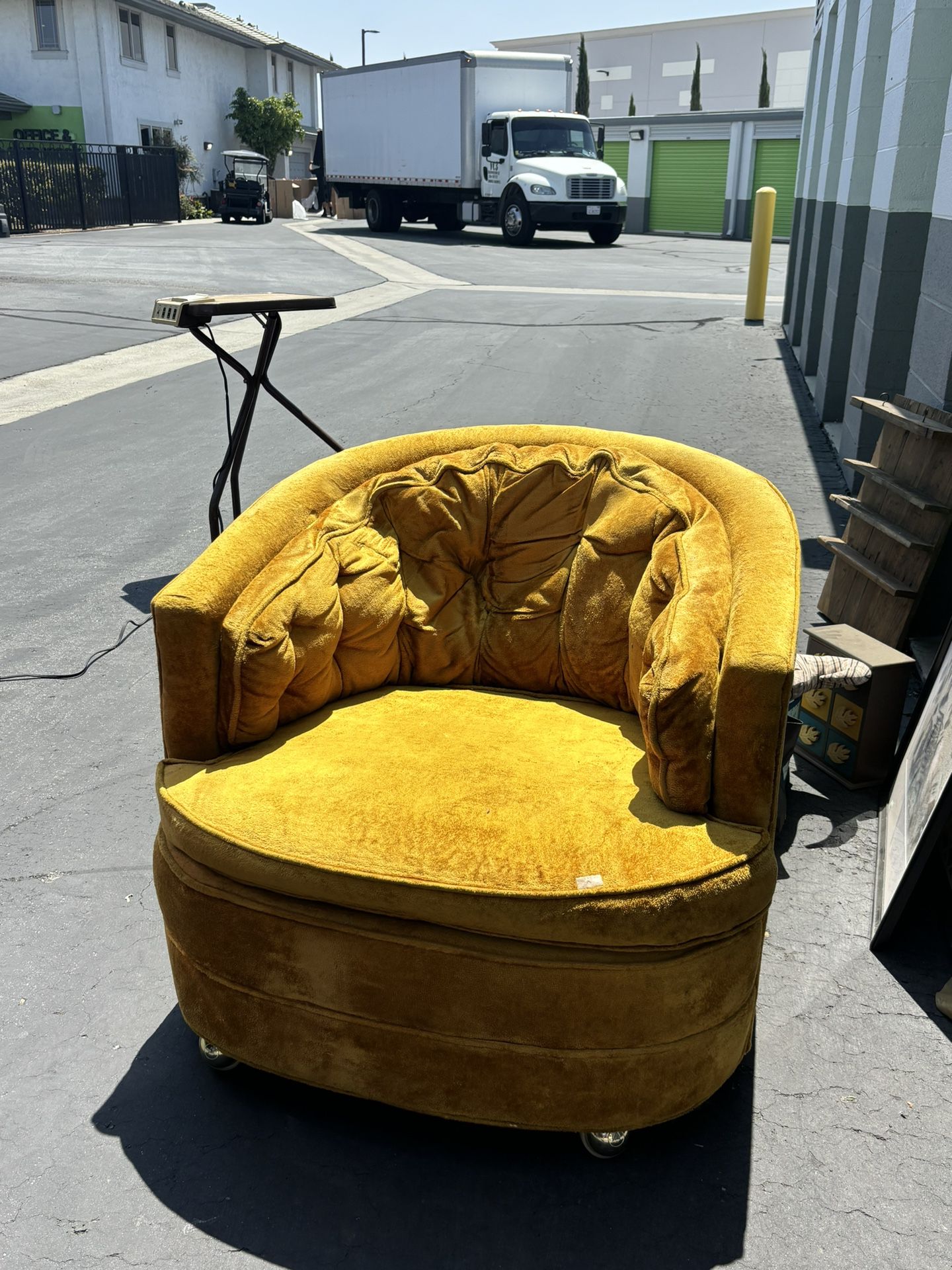 Vintage Yellow Chair Circa 1970s