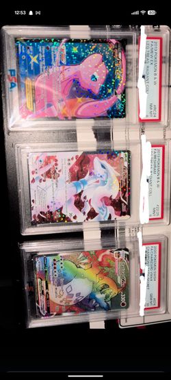 PSA POKEMON CARDS, MEW, CHARIZARD, RESHIRAM