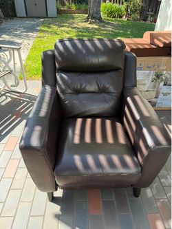 Leather recliner - electric