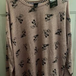 Minnie Mouse Long Sleeve New $10 Xl