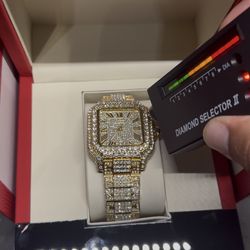 cartier moissanite twotone watch