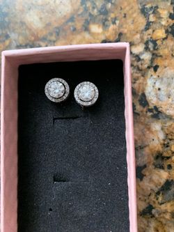 Cz sterling earrings. New