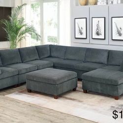 XL Modular Sectional sofa With Ottoman
