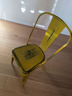 Metal yellow chair