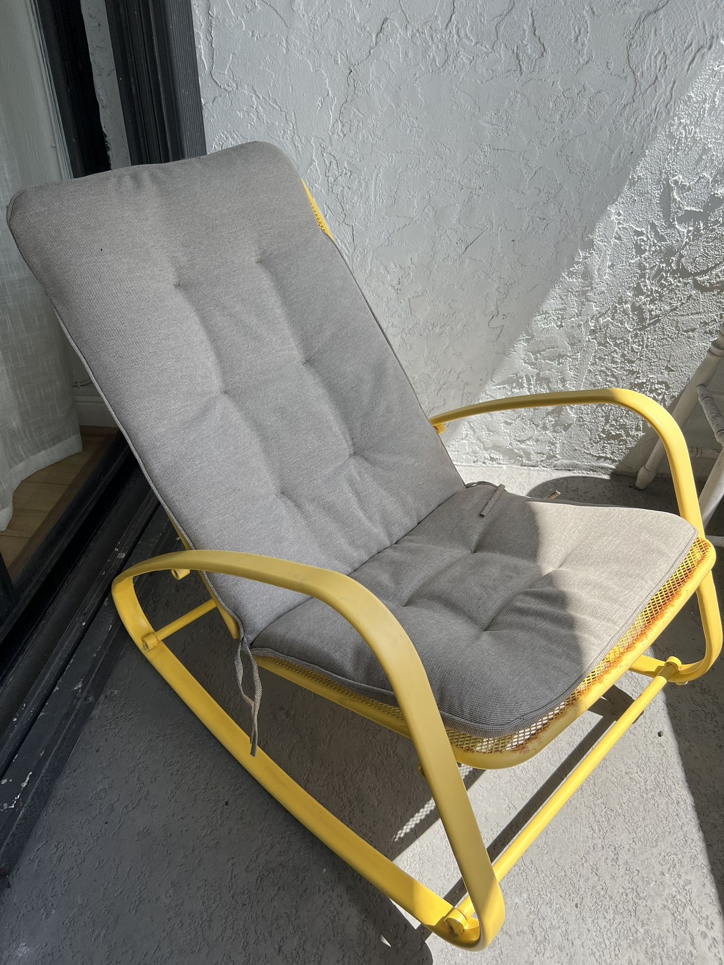 Outdoor Patio Rocking Chair - Yellow