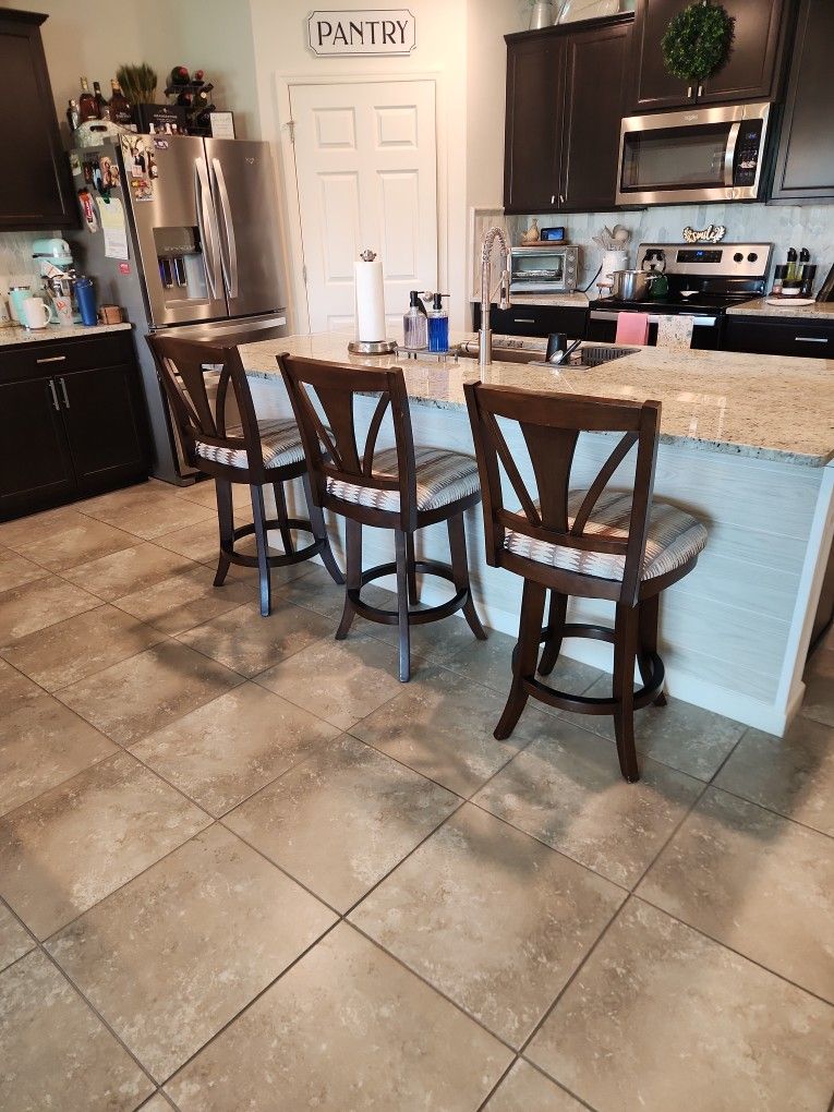 Three Counter Height Stools