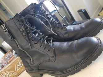 Black Leather Boots Men's Size 7