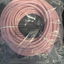 50 Foot CAT 6 Ethernet Cable  (pink)