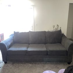 2 Large Dark Grey Sofas