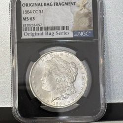 1884 CC Morgan Silver Dollar MS 63 Graded