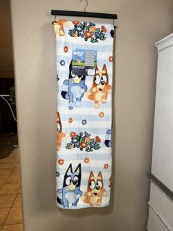 Blue And White Bluey Blanket