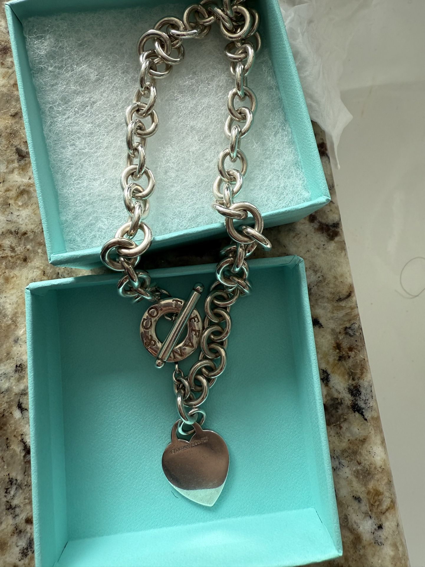 Tiffany Heart Choker Necklace - Authentic