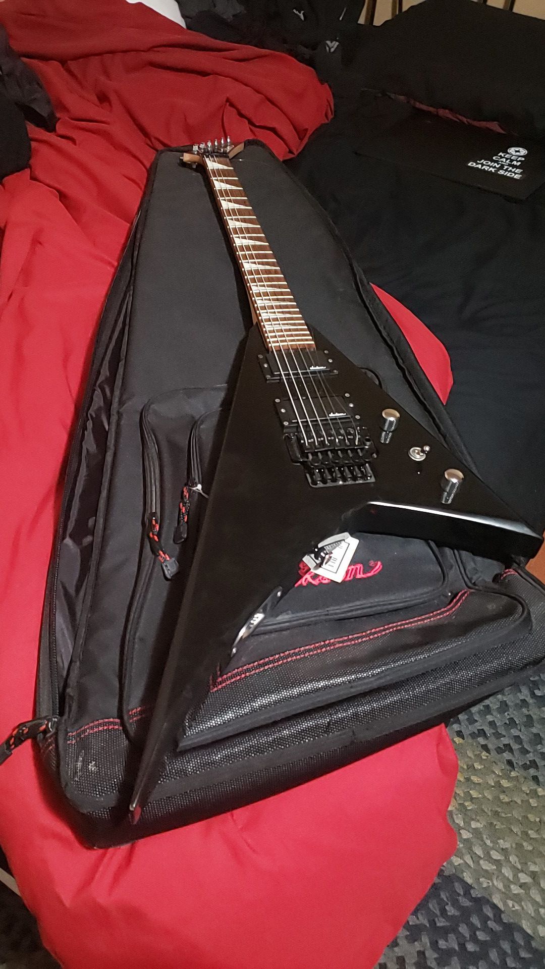 Jackson Rhoads Guitar and Gig bag