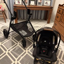 Brand New Joie Mint Latch Baseless Infant Car Seat With Stroller