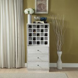 Brand New Rustic Barn Style Wine Cabinet With Storage Drawers