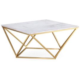 Mid century modern Marble Gold brass vintage Coffee Table