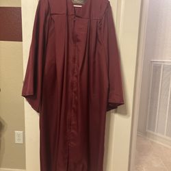 Graduation Gown Burgundy 5’9 5’11