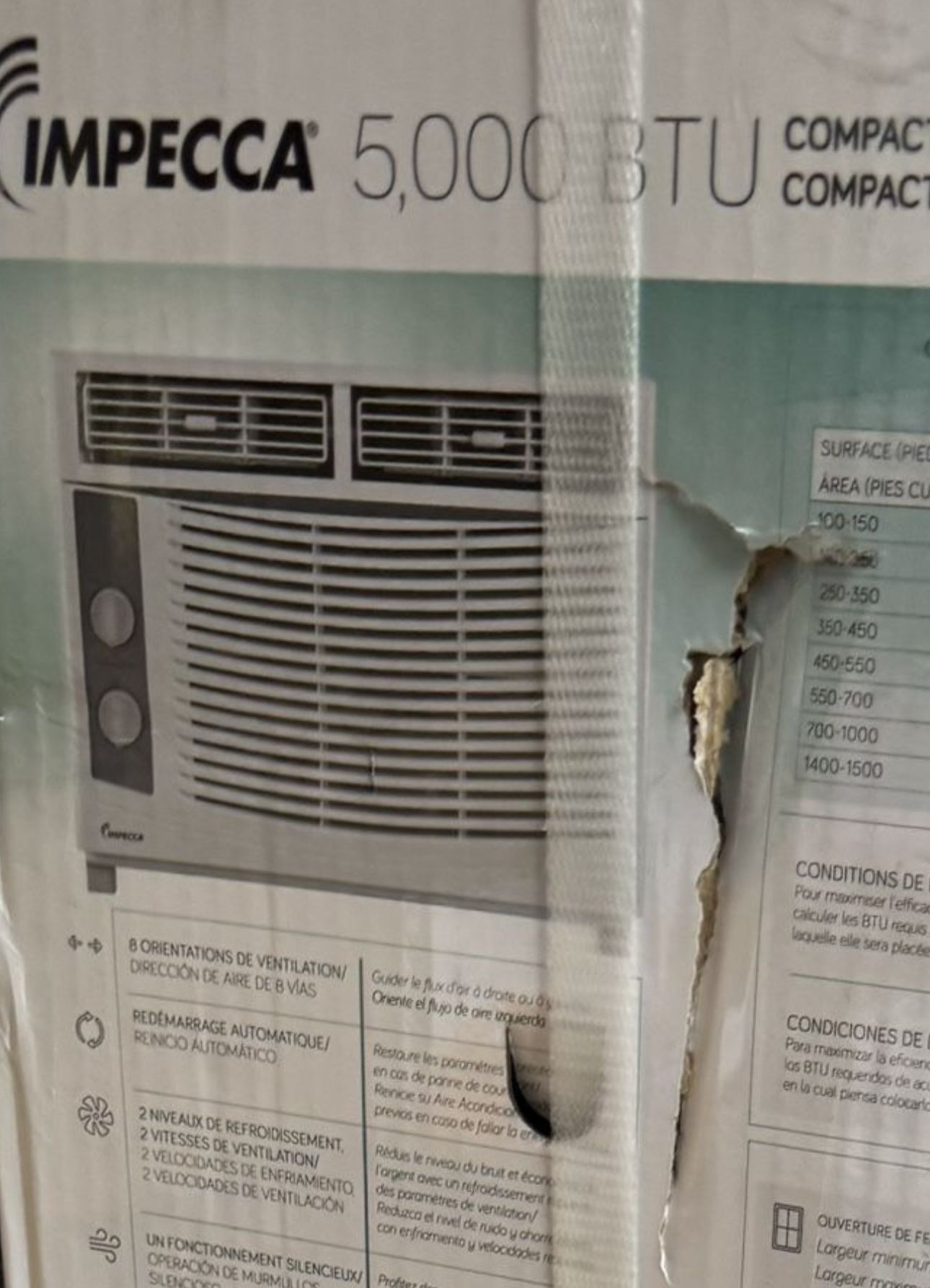 Window AC Brand New In Box 5000btu 
