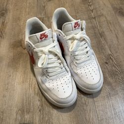 Red Nike Swoosh Air Force 1