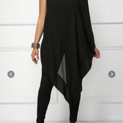Asymmetrical Hem Blouse 