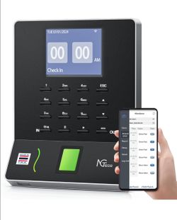 NGTeco Time Clock for Small Business, Fingerprint/PIN Clock-in model w2