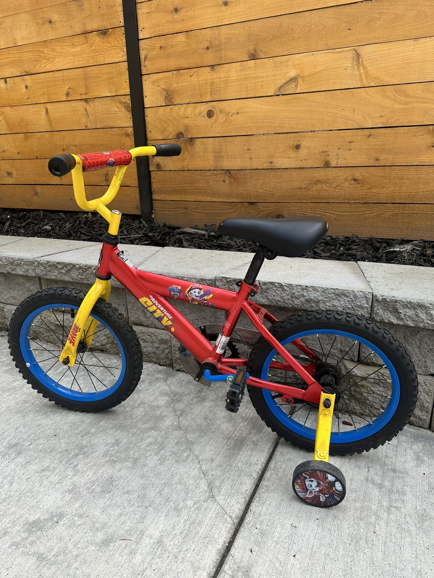 Paw Patrol Kids Bike With Training Wheels