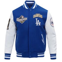 Pro Standard Los Angeles Dodgers 2025 World Series Champions Blue Wool Varsity Jacket $275.00