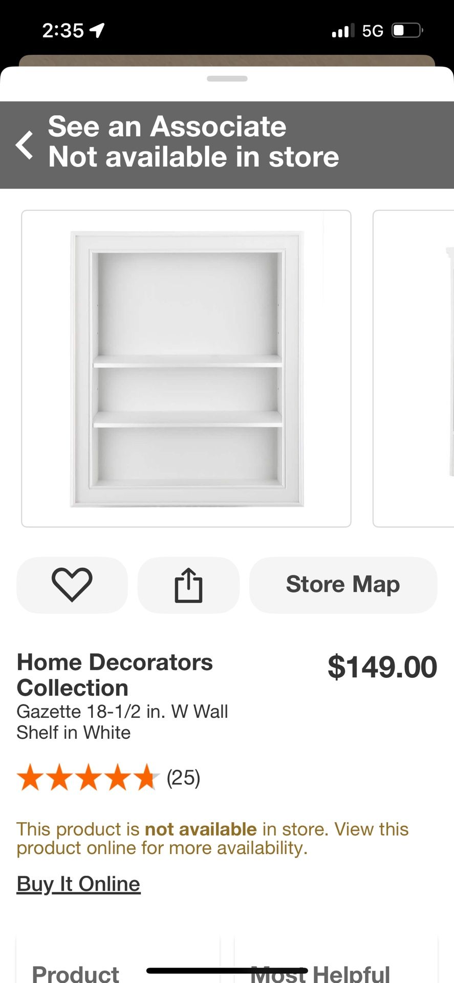 In Wall Shelf