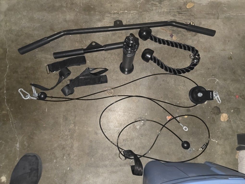 Lat Pull Down Pulley System For Squat Rack