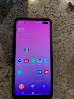 Samsung S10+ 128 gig unlocked phone