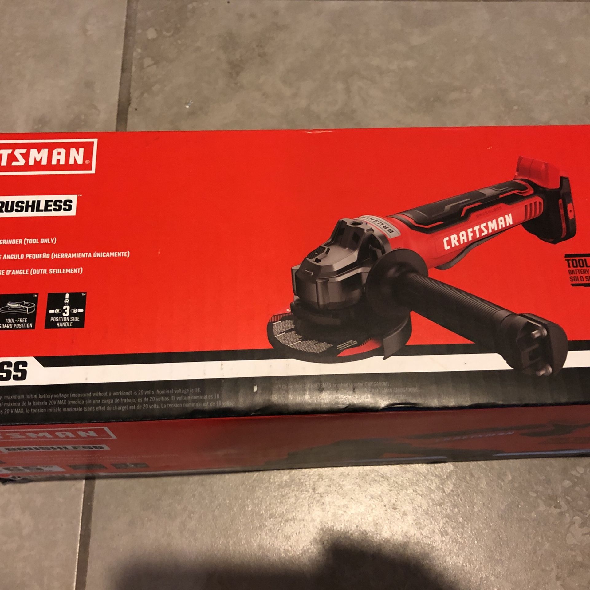 V20* Cordless 4-1/2-in Small Angle Grinder (Tool Only)