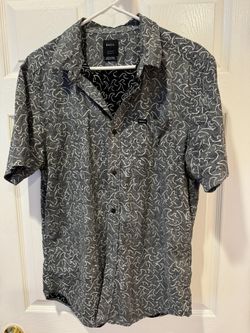 RVCA Men’s Shirt Blk/White (size M)