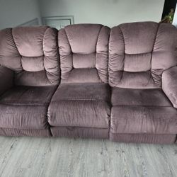 Deep Purple Reclining Couch