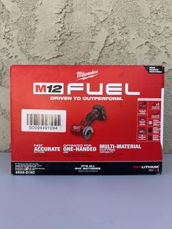 Milwaukee M12 FUEL 12V 3 in. Lithium-lon Brushless Cordless Cut Off Saw Kit with One 4.0 Ah Battery Charger and Bag