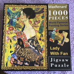 NEW Max Renard Lady With Fan 1000 Piece Jigsaw Puzzle 