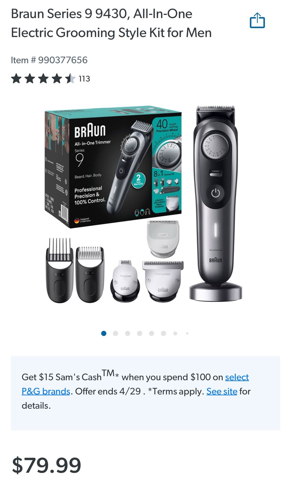 Braun Series 9 9430 All-In-One Style Kit Grooming Kit