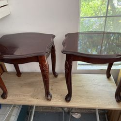 Cherry Wood End Tables