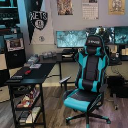 New Heavy Duty High Back Executive Gaming Chair PU Leather Ergonomic Chair Adjustable Swivel Chair with Lumbar Support and Headrest for Gaming, Desk, 