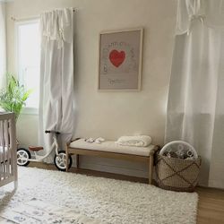 Natural Wood Accent Bench