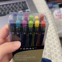 12 Pencils With Three 0.7mm Leads And Erasers  New  